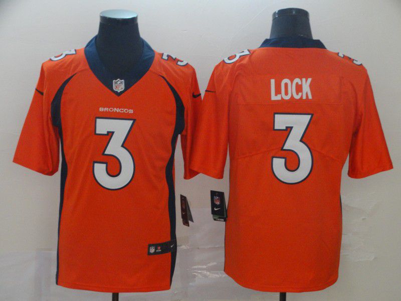 Men Denver Broncos #3 Lock Orange Nike Vapor Untouchable Limited Player NFL Jerseys->seattle seahawks->NFL Jersey